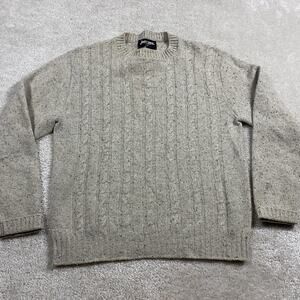 VTG Jantzen Sweater Mens M Flecked Wool Cable Knit Crewneck Made USA Menswear